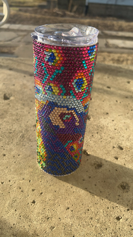 Colorful peacock rhinestones