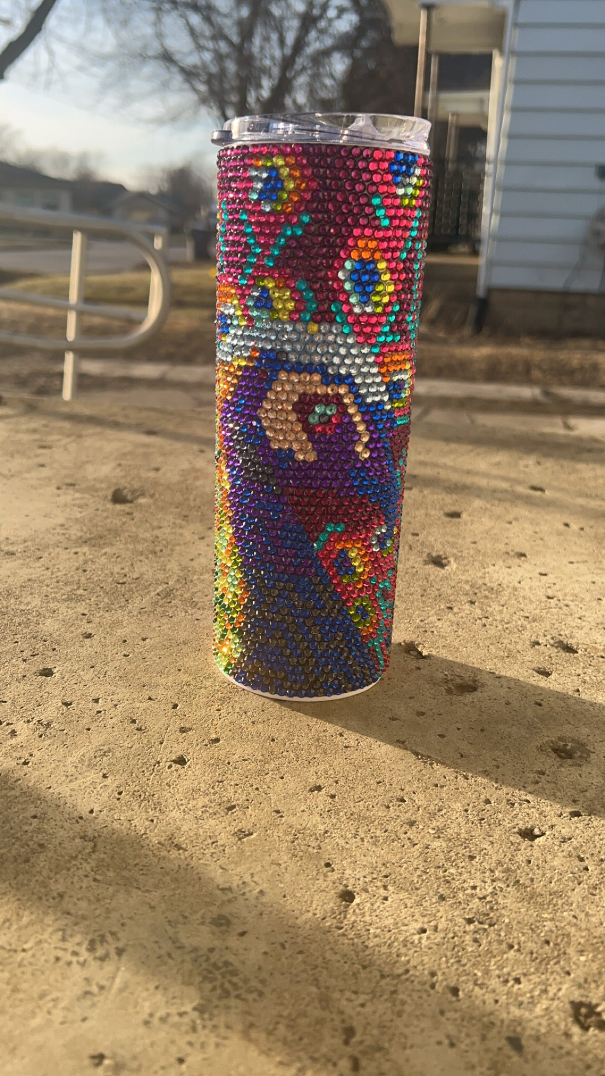 Colorful peacock rhinestones