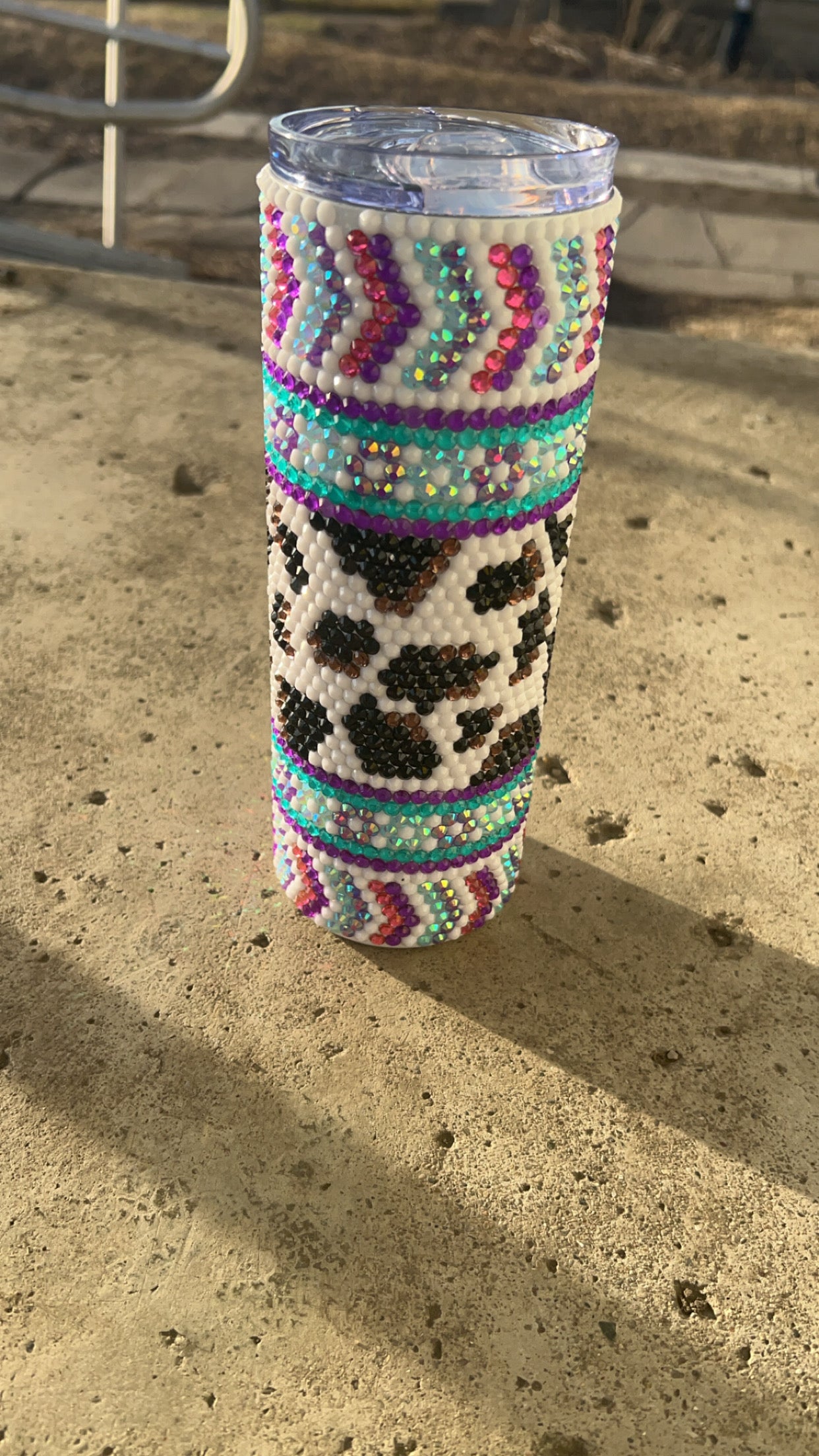 Western cow print rhinestone