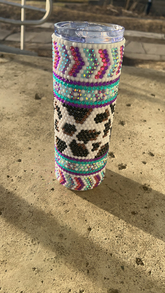 Western cow print rhinestone