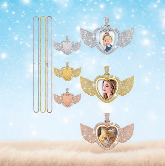 Wing memorial necklaces