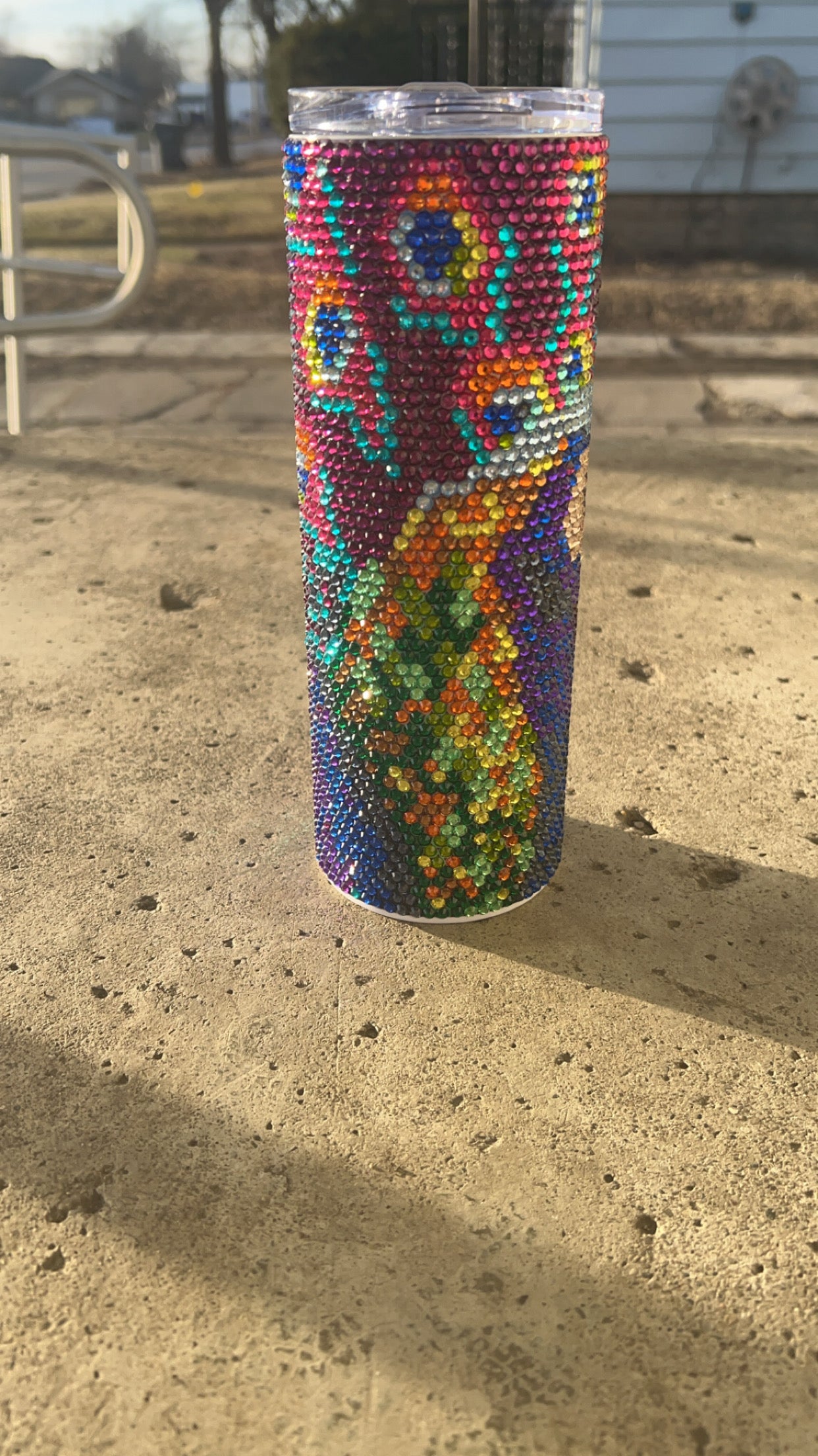 Colorful peacock rhinestones